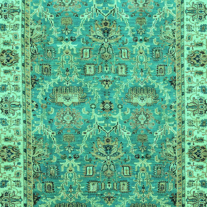 Machine Washable Oriental Turquoise Traditional Area Rugs, wshabs3219turq