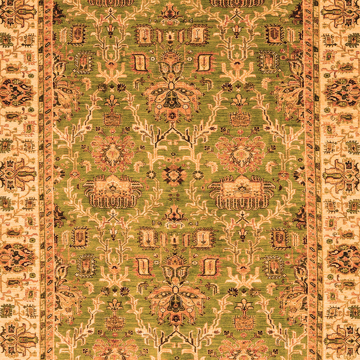Machine Washable Oriental Orange Traditional Area Rugs, wshabs3219org