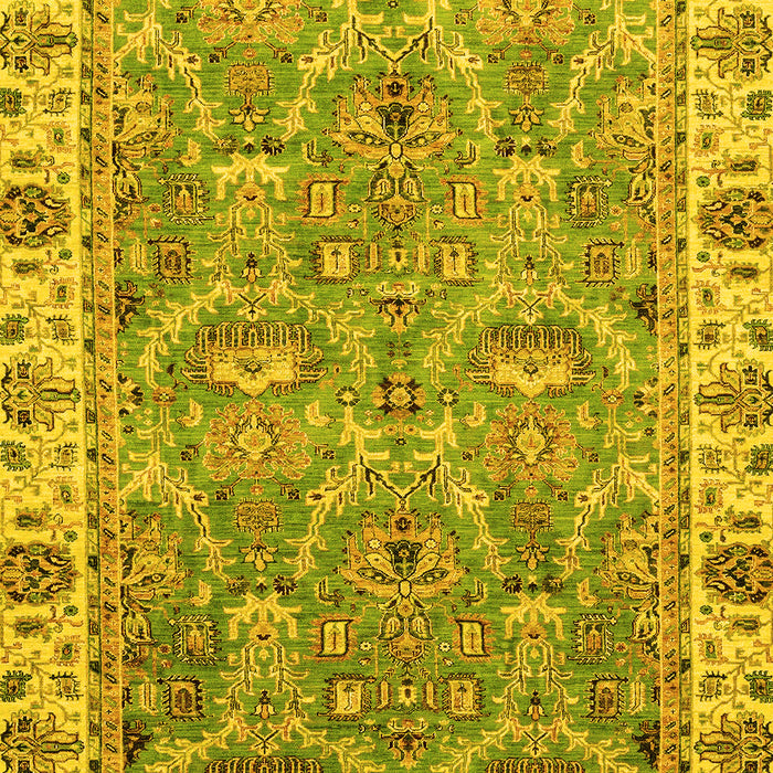 Machine Washable Oriental Yellow Traditional Rug, wshabs3219yw