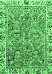 Oriental Emerald Green Traditional Rug, abs3219emgrn