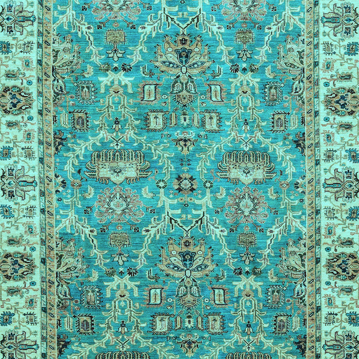 Machine Washable Oriental Light Blue Traditional Rug, wshabs3219lblu