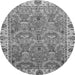 Round Oriental Gray Traditional Rug, abs3219gry