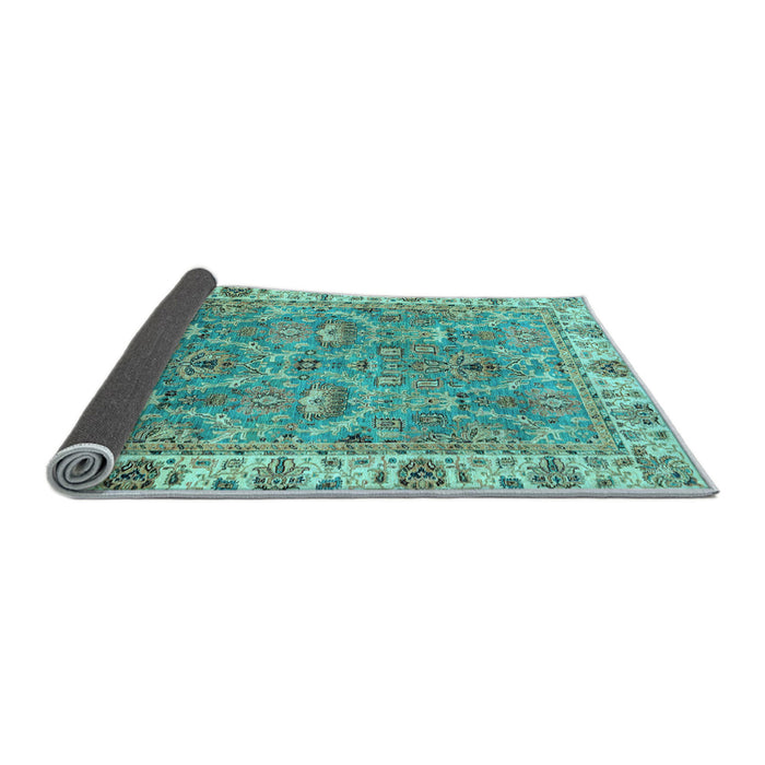Sideview of Oriental Light Blue Traditional Rug, abs3219lblu