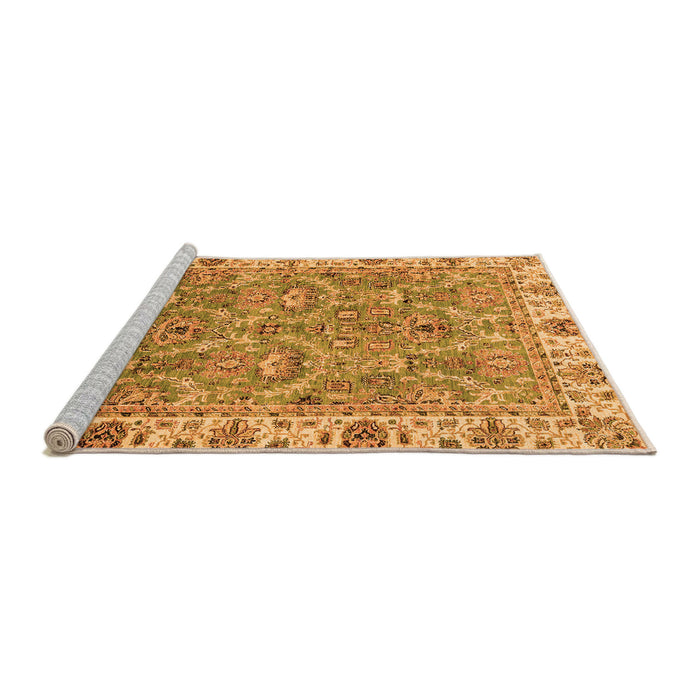 Sideview of Machine Washable Oriental Orange Traditional Area Rugs, wshabs3219org