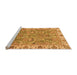 Sideview of Machine Washable Oriental Orange Traditional Area Rugs, wshabs3219org