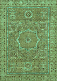 Abstract Turquoise Modern Rug, abs321turq