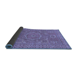 Sideview of Abstract Blue Modern Rug, abs321blu