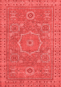 Abstract Red Modern Rug, abs321red