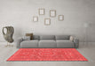 Modern Red Washable Rugs