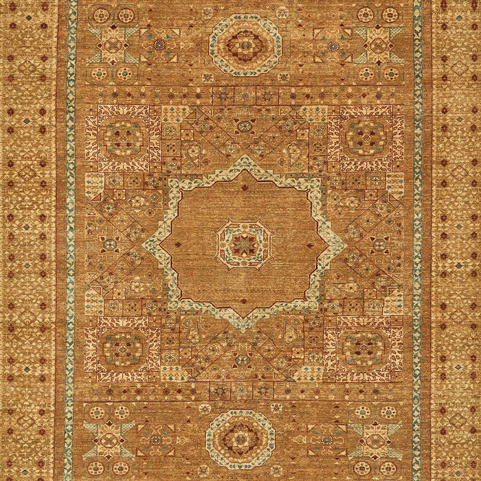 Machine Washable Abstract Orange Rug, wshabs321