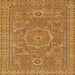 Square Machine Washable Abstract Orange Rug, wshabs321