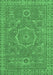 Machine Washable Abstract Emerald Green Modern Area Rugs, wshabs321emgrn