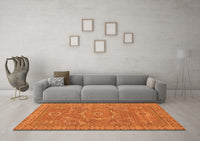 Machine Washable Abstract Orange Modern Rug, wshabs321org