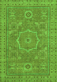 Abstract Green Modern Rug, abs321grn