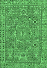 Abstract Emerald Green Modern Rug, abs321emgrn