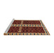 Sideview of Machine Washable Abstract Dark Red Rug, wshabs322