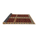 Sideview of Abstract Dark Red Modern Rug, abs322