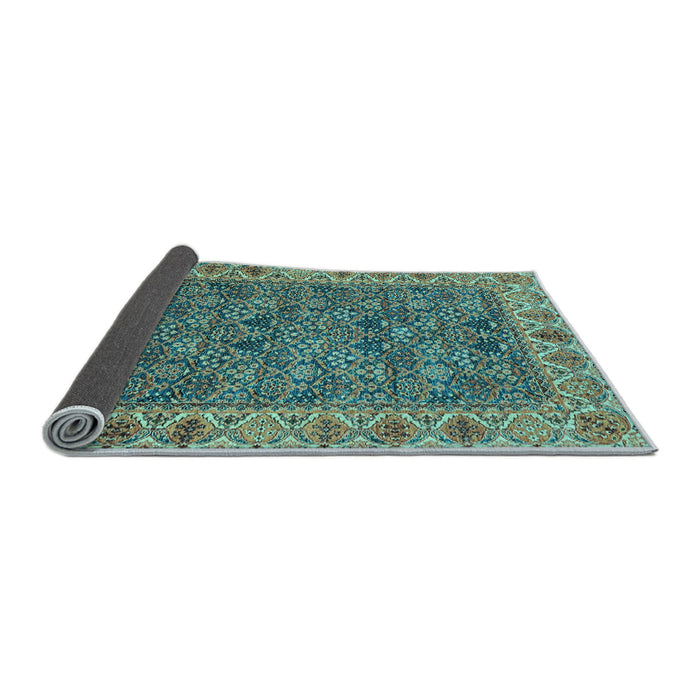 Sideview of Abstract Light Blue Modern Rug, abs3220lblu