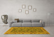 Machine Washable Abstract Yellow Modern Rug in a Living Room, wshabs3220yw