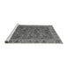 Sideview of Machine Washable Abstract Gray Modern Rug, wshabs3220gry