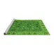 Sideview of Machine Washable Abstract Green Modern Area Rugs, wshabs3220grn