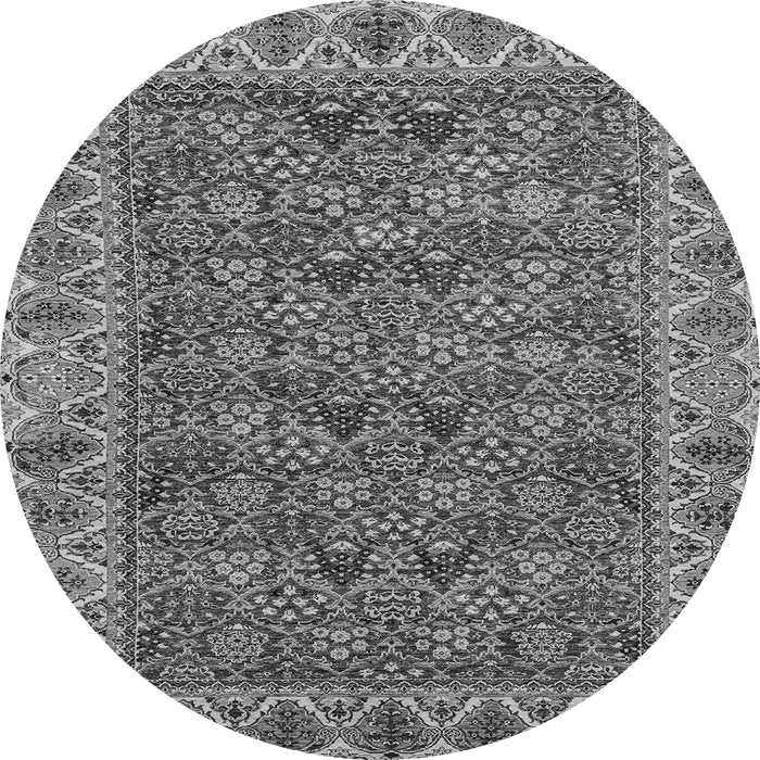 Round Abstract Gray Modern Rug, abs3220gry