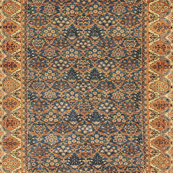 Machine Washable Abstract Metallic Gold Rug, wshabs3220