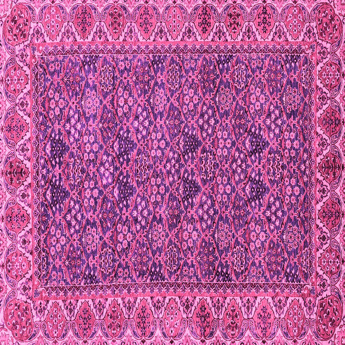 Square Abstract Pink Modern Rug, abs3220pnk