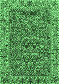 Abstract Emerald Green Modern Rug, abs3220emgrn