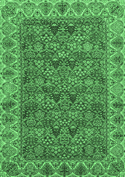 Abstract Emerald Green Modern Rug, abs3220emgrn