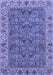 Machine Washable Abstract Blue Modern Rug, wshabs3220blu