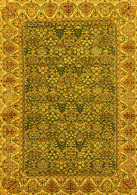 Abstract Yellow Modern Rug, abs3220yw