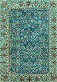 Abstract Light Blue Modern Rug, abs3220lblu