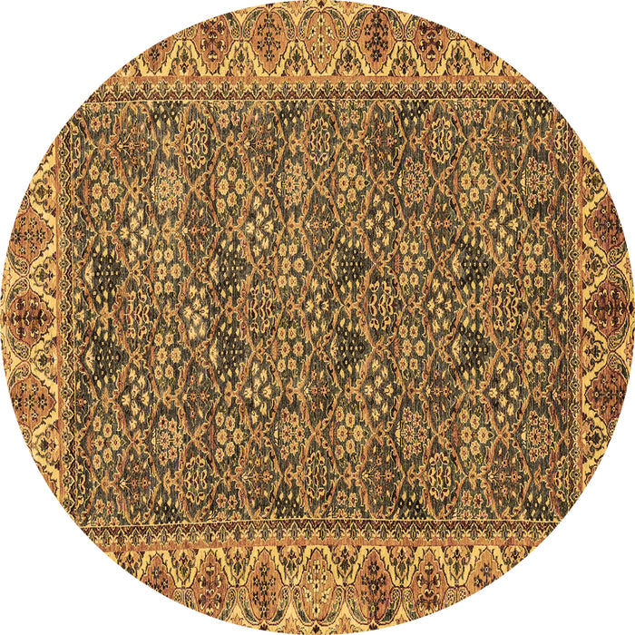 Round Abstract Brown Modern Rug, abs3220brn