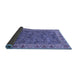 Sideview of Abstract Blue Modern Rug, abs3220blu