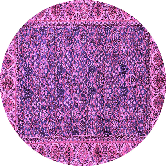 Round Abstract Purple Modern Rug, abs3220pur