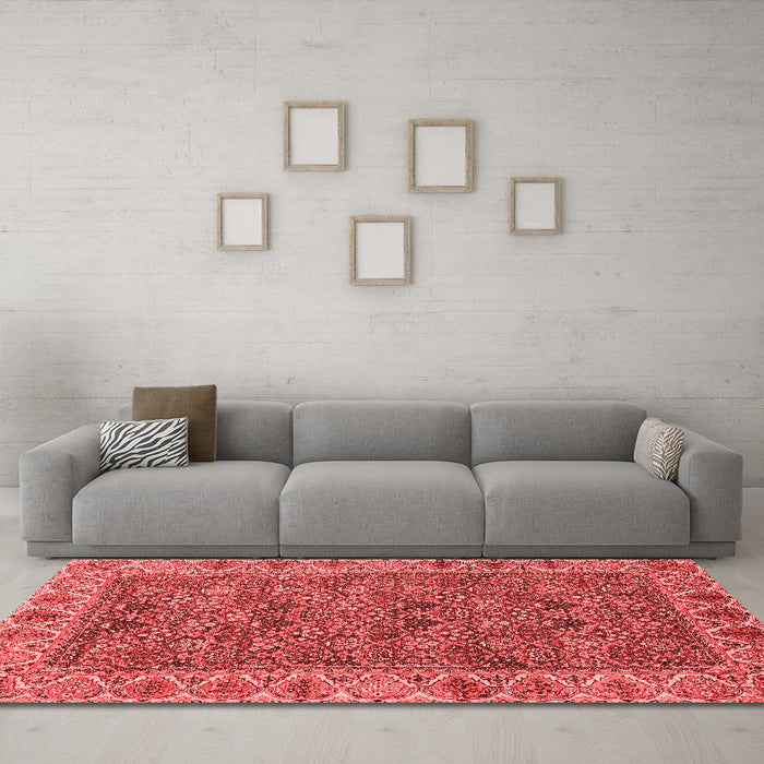 Modern Red Washable Rugs
