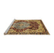 Sideview of Machine Washable Abstract Red Brown Rug, wshabs3221