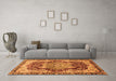 Machine Washable Persian Orange Traditional Area Rugs in a Living Room, wshabs3221org