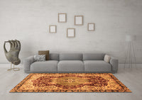 Machine Washable Persian Orange Traditional Rug, wshabs3221org