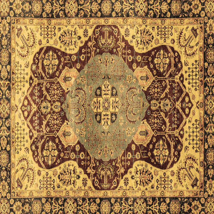 Square Persian Brown Traditional Rug, abs3221brn
