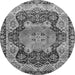 Round Persian Gray Traditional Rug, abs3221gry