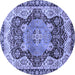 Round Persian Blue Traditional Rug, abs3221blu