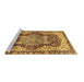 Sideview of Machine Washable Persian Brown Traditional Rug, wshabs3221brn