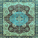 Square Persian Light Blue Traditional Rug, abs3221lblu