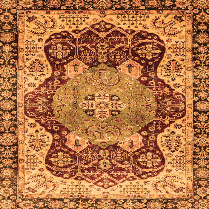 Square Persian Orange Traditional Rug, abs3221org