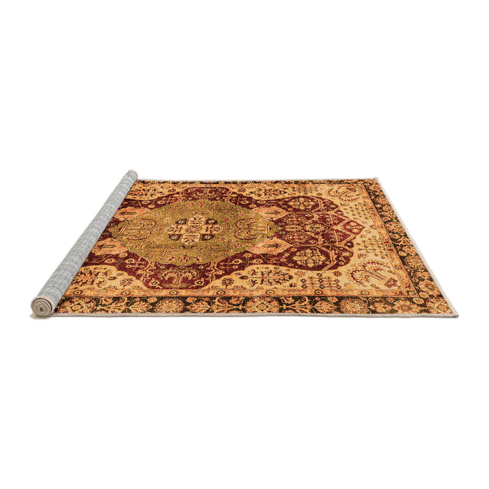 Sideview of Machine Washable Persian Orange Traditional Area Rugs, wshabs3221org