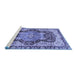 Sideview of Machine Washable Persian Blue Traditional Rug, wshabs3221blu