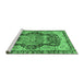 Sideview of Machine Washable Persian Emerald Green Traditional Area Rugs, wshabs3221emgrn