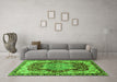 Machine Washable Persian Green Traditional Area Rugs in a Living Room,, wshabs3221grn